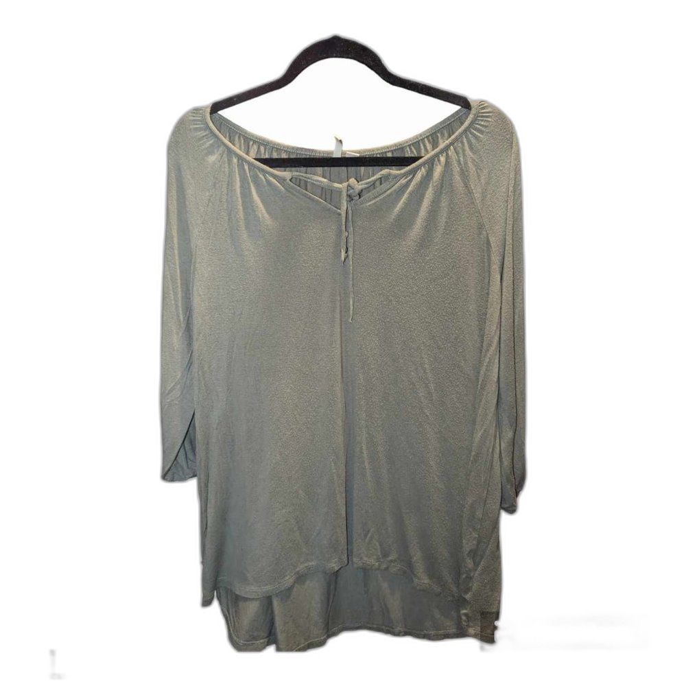 Women's Large Green Shirt with String Ties Size Large